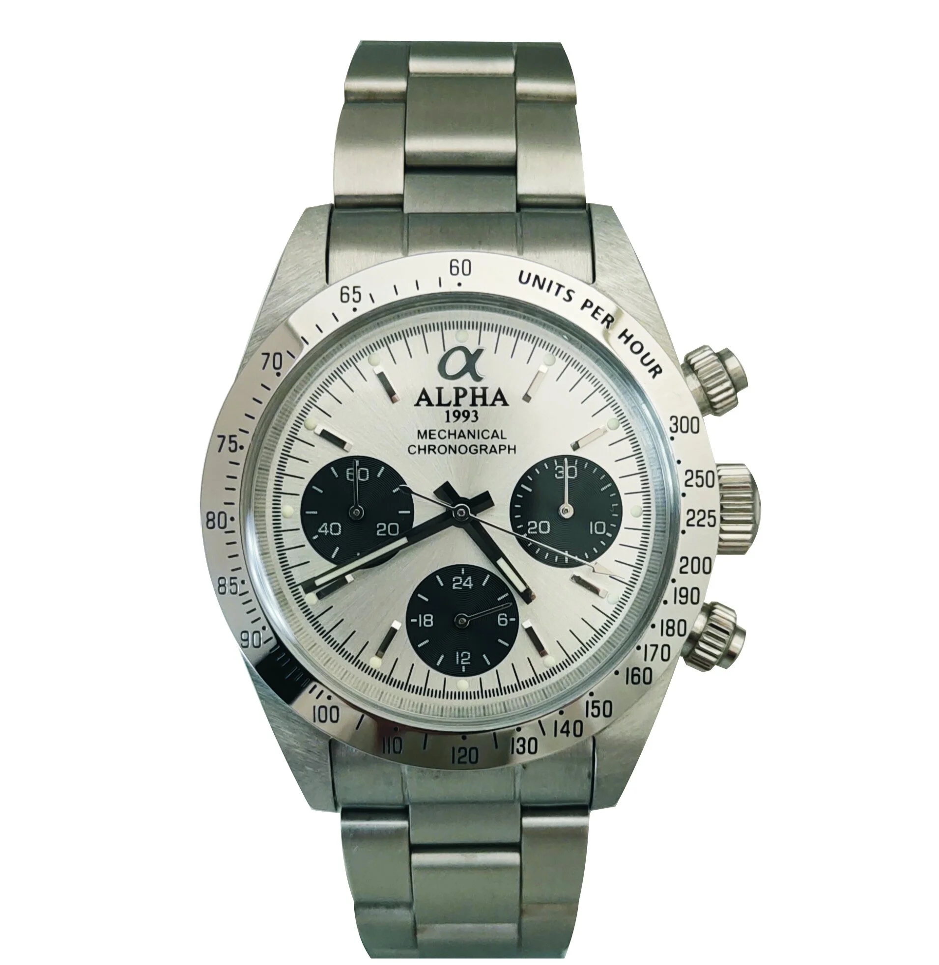 Alpha mechanical chronograph clearance